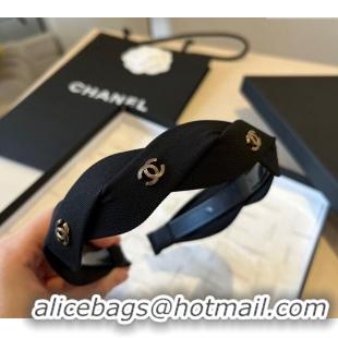 Luxury Classic Chanel CC Charm Headband 0512 Black 2025