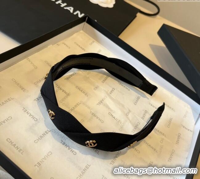 Luxury Classic Chanel CC Charm Headband 0512 Black 2025
