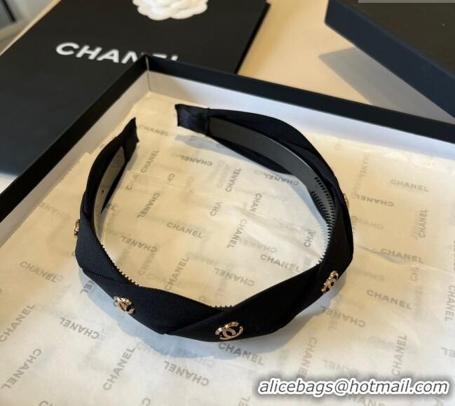 Luxury Classic Chanel CC Charm Headband 0512 Black 2025