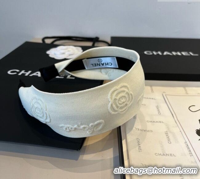 Good Product Chanel Camellia Headband 0512 White 2025