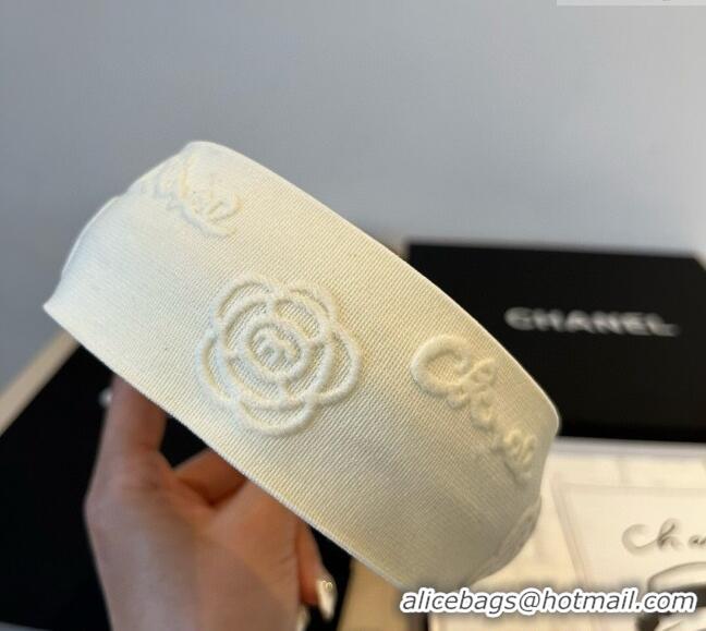 Good Product Chanel Camellia Headband 0512 White 2025