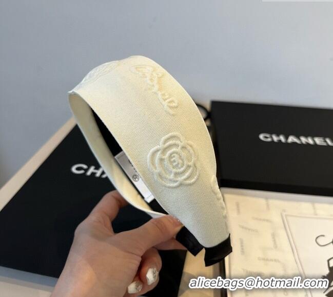Good Product Chanel Camellia Headband 0512 White 2025
