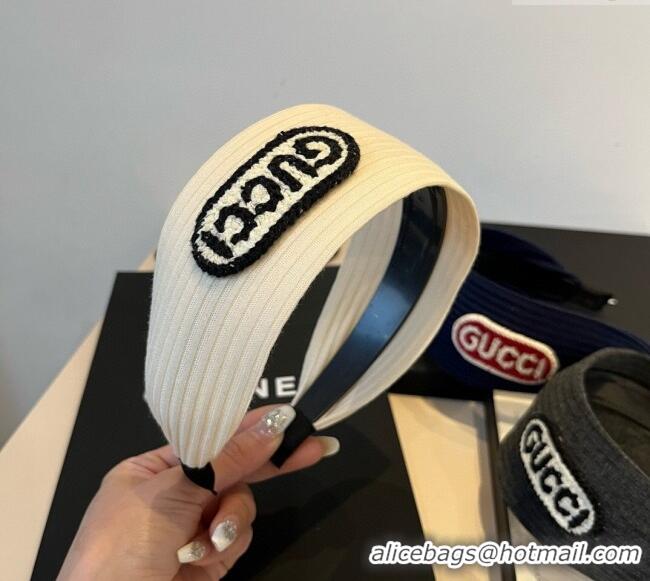 Best Quality Gucci Knit Headband 0512 White 2025