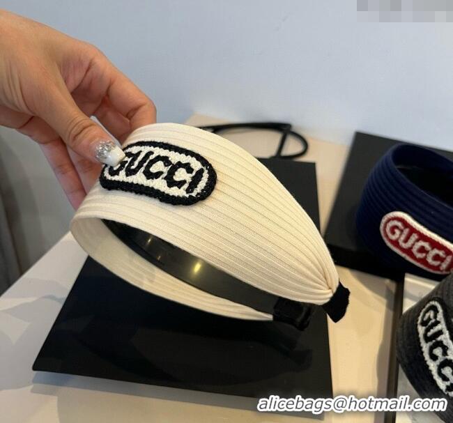 Best Quality Gucci Knit Headband 0512 White 2025