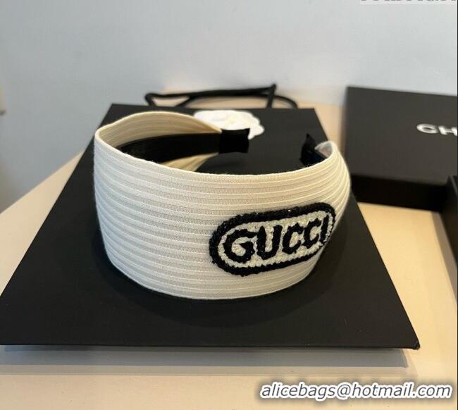 Best Quality Gucci Knit Headband 0512 White 2025