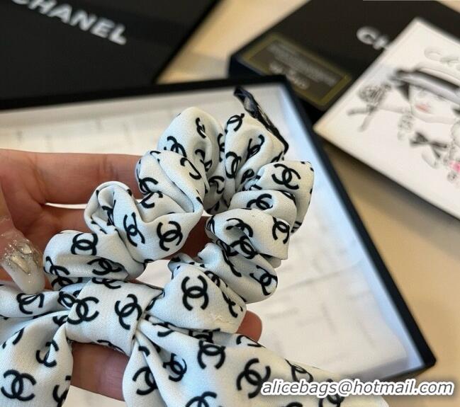 Famous Brand Chanel CC Allover Bow Hairring 2104 White 2025