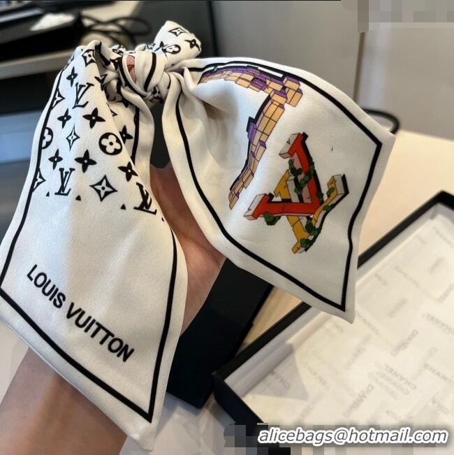 Big Discount Louis Vuitton Monogram Bow Hairring 2110 White 2025