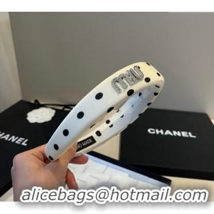 Low Cost Miu Miu Dotted Headband 0513 White 2025