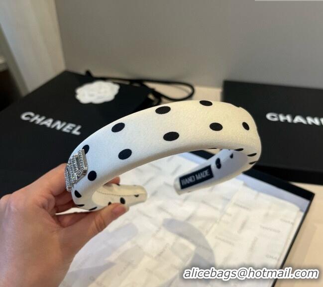 Low Cost Miu Miu Dotted Headband 0513 White 2025