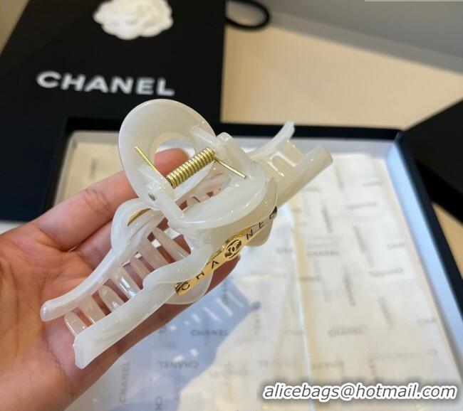 Buy Top Quality Chanel Bow Hairclip 0513 White 2025