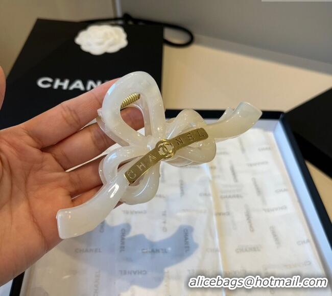 Buy Top Quality Chanel Bow Hairclip 0513 White 2025