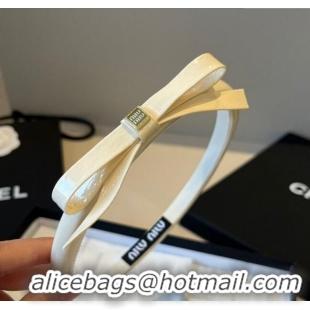 Hot Sell Fashion Miu Miu Bow Headband 0513 White 2025
