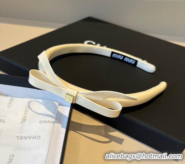 Hot Sell Fashion Miu Miu Bow Headband 0513 White 2025