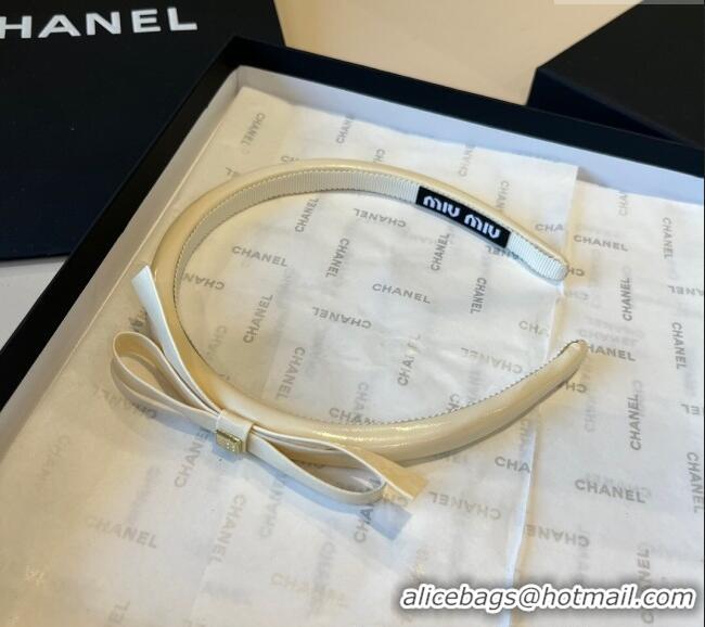 Hot Sell Fashion Miu Miu Bow Headband 0513 White 2025