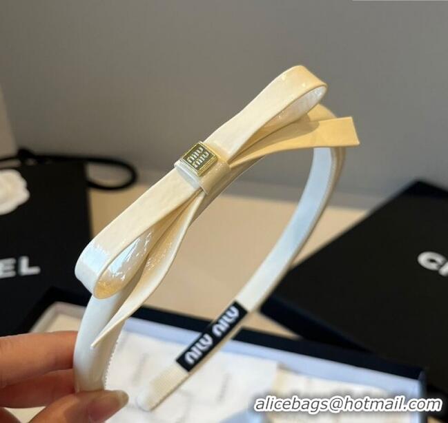 Hot Sell Fashion Miu Miu Bow Headband 0513 White 2025