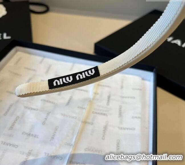 Hot Sell Fashion Miu Miu Bow Headband 0513 White 2025