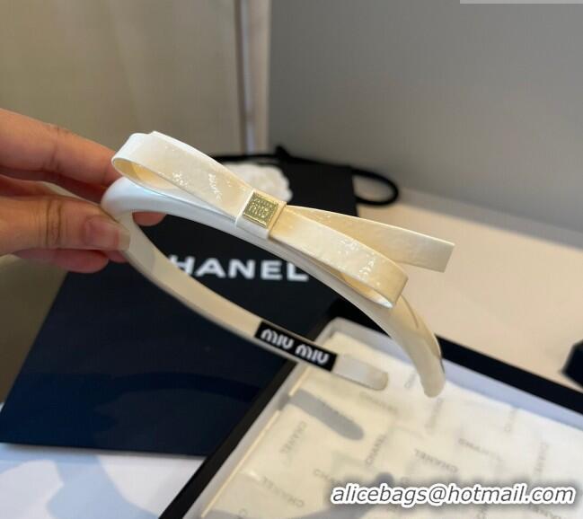 Hot Sell Fashion Miu Miu Bow Headband 0513 White 2025