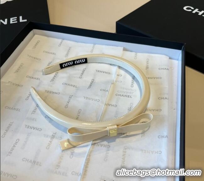 Hot Sell Fashion Miu Miu Bow Headband 0513 White 2025