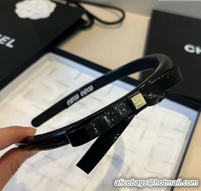 Good Product Miu Miu Bow Headband 0513 Black 2025