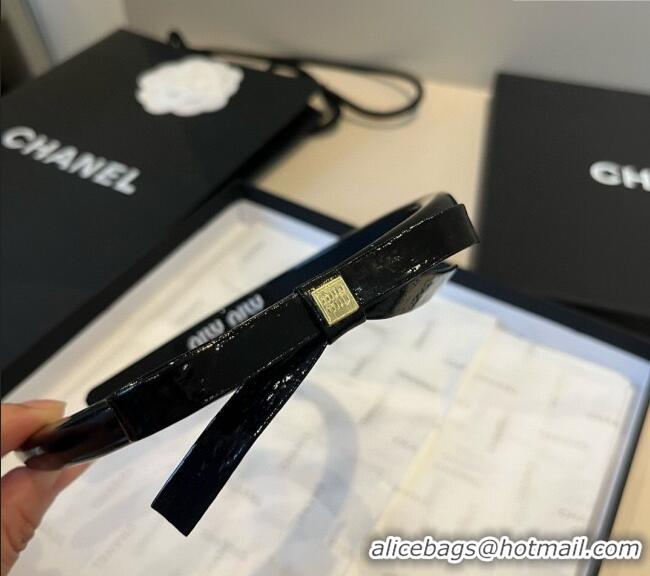 Good Product Miu Miu Bow Headband 0513 Black 2025
