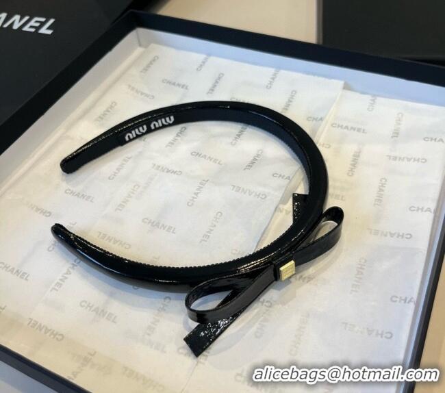 Good Product Miu Miu Bow Headband 0513 Black 2025