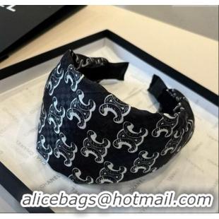Unique Discount Celine Logo Wide Headband 0513 Black 2025