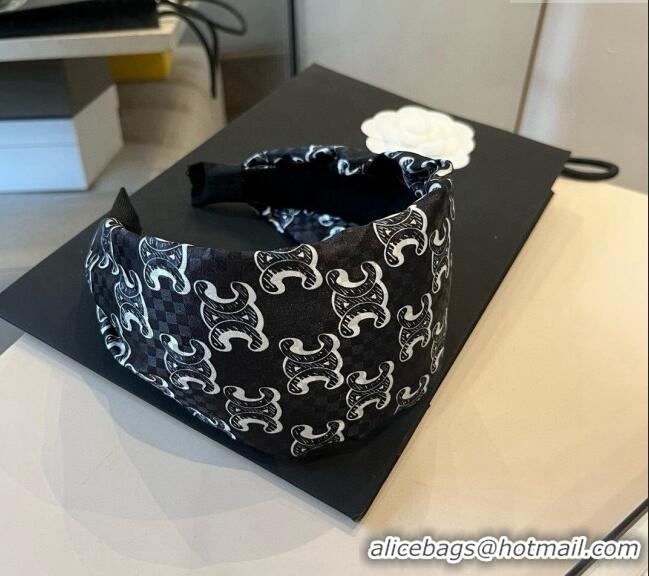 Unique Discount Celine Logo Wide Headband 0513 Black 2025