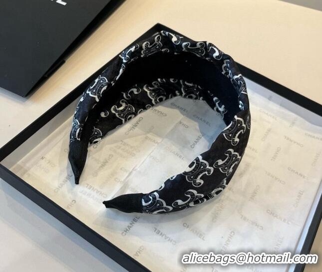 Unique Discount Celine Logo Wide Headband 0513 Black 2025