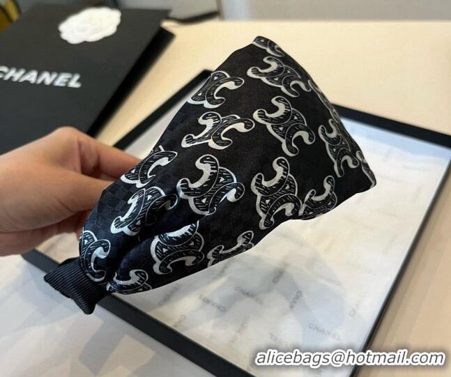 Unique Discount Celine Logo Wide Headband 0513 Black 2025