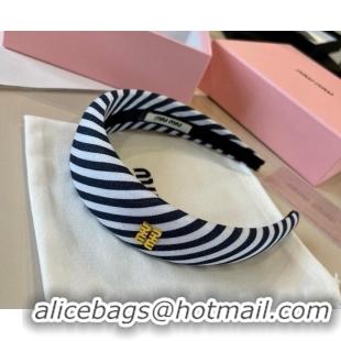 Buy Wholesale Miu Miu Striped Headband 0513 Blue 2025