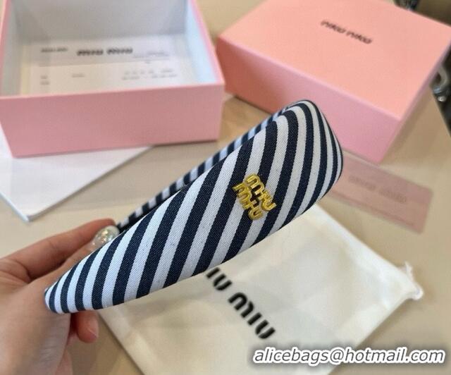 Buy Wholesale Miu Miu Striped Headband 0513 Blue 2025