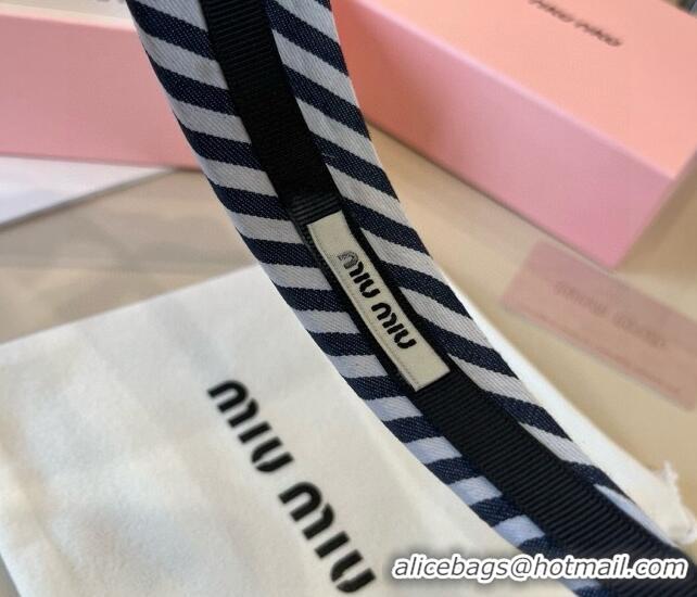Buy Wholesale Miu Miu Striped Headband 0513 Blue 2025