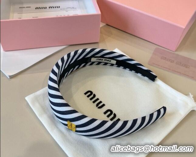 Buy Wholesale Miu Miu Striped Headband 0513 Blue 2025