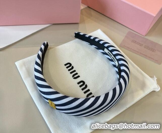 Buy Wholesale Miu Miu Striped Headband 0513 Blue 2025