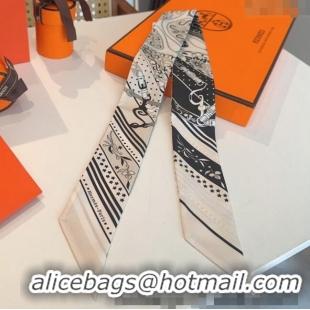 New Cheap Hermes Festival des Amazones Bandana Twilly Silk Bandeau Scarf 5x86.5cm H4001 Beige 2025