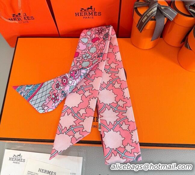 Buy Cheapest Hermes La Danse des Amazones Twilly Silk Bandeau Scarf 5x86cm H4002 Light Pink 2025