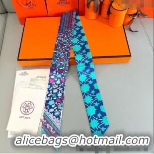 Modern Cheap Hermes La Danse des Amazones Twilly Silk Bandeau Scarf 5x86cm H4003 Blue 2025