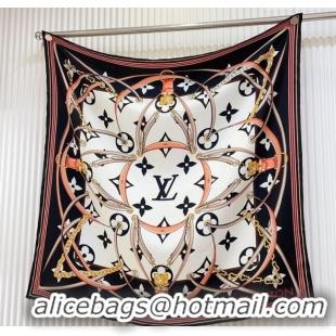 Well Crafted Louis Vuitton Ultimate Monogram Silk Square Scarf 90cm V4047 White 2025