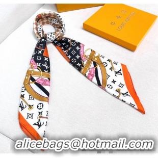 Inexpensive Louis Vuitton Flower and Strap Monogram Silk Square Scarf 90cm V4049 Black 2025