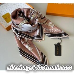 Grade Quality Louis Vuitton Ultimate Monogram Silk Square Scarf 90cm V4049 Nude Pink 2025