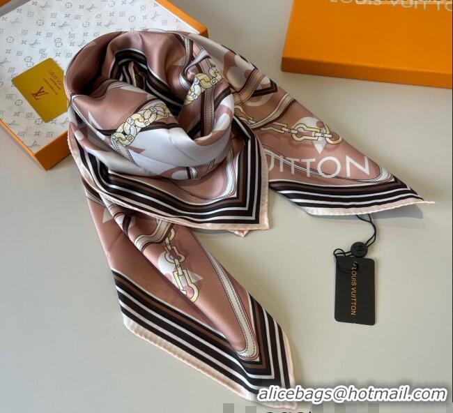 Grade Quality Louis Vuitton Ultimate Monogram Silk Square Scarf 90cm V4049 Nude Pink 2025