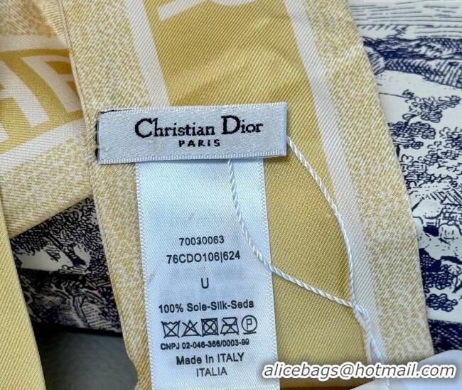 Famous Brand Dior Mitzah Star Silk Bandeau Scarf 6x105cm D4056 Yellow 2025