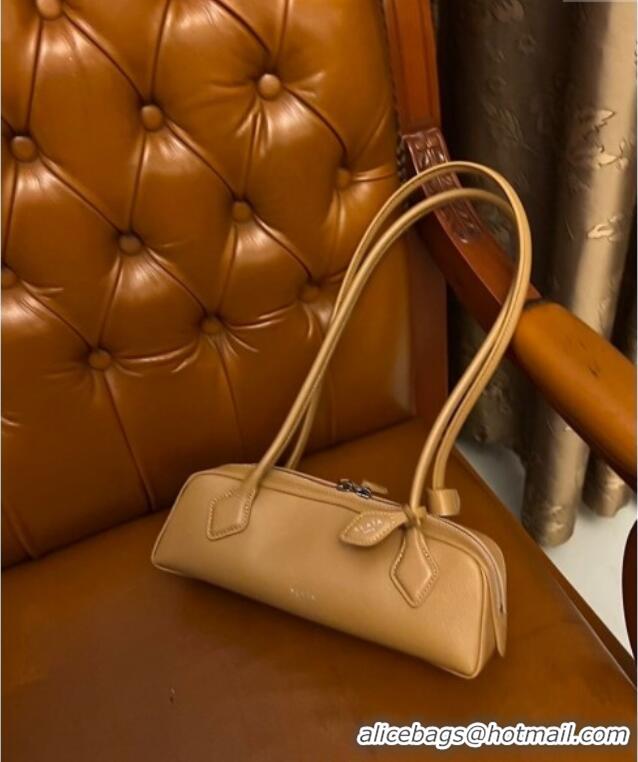 Discount Alaia Le Tecket Small Long Shoulder bag in Grained Leather 68168 Apricot 2025