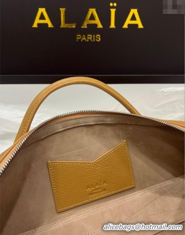 Shop Discount Alaia Le Tecket Long Clutch bag in Grained Leather 68169 Apricot 2025