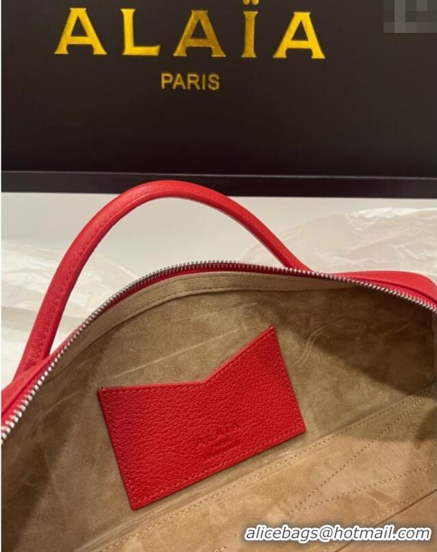 New Grade Alaia Le Tecket Long Clutch bag in Grained Leather 68169 Red 2025
