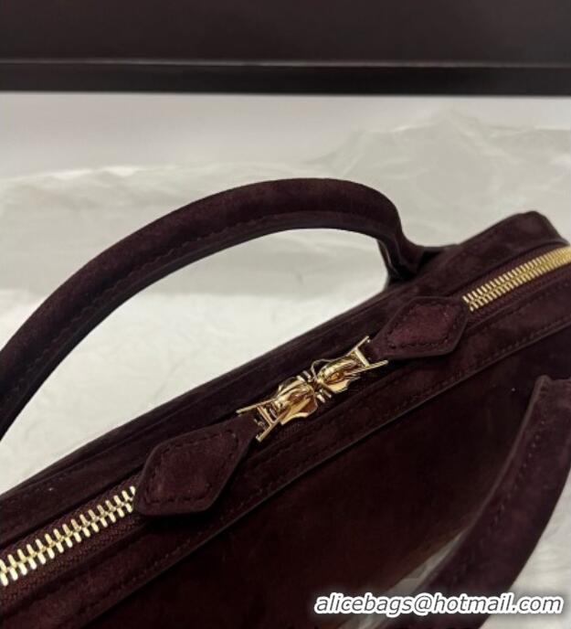 Market Sells Alaia Le Tecket Long Clutch bag in Suede 68170 Dark Brown 2025
