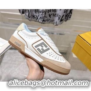 Discount Fashion Fendi Match Sneakers in Suede and Leather Beige 0426023