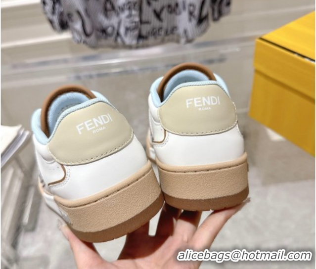 Discount Fashion Fendi Match Sneakers in Suede and Leather Beige 0426023