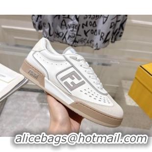 Low Cost Fendi Match Sneakers in Leather and Suede White 0426020