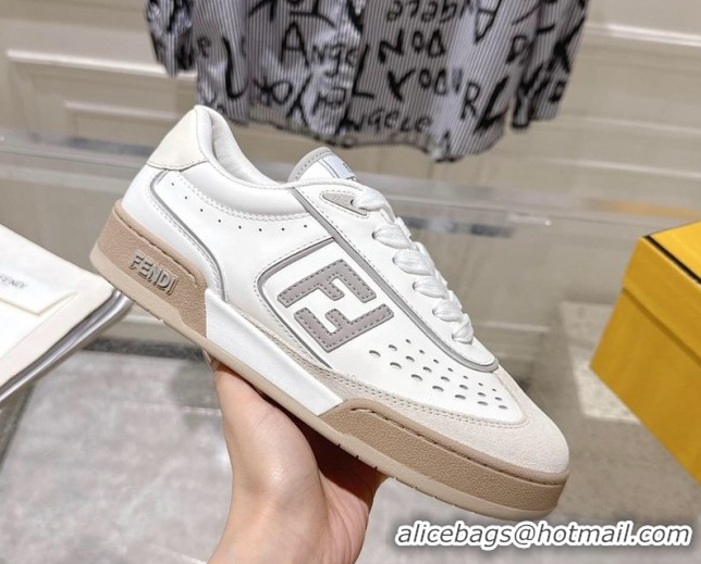 Low Cost Fendi Match Sneakers in Leather and Suede White 0426020
